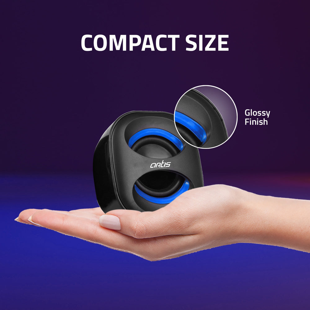 MINI 2.0 USB Multimedia Speaker (Black-Blue)