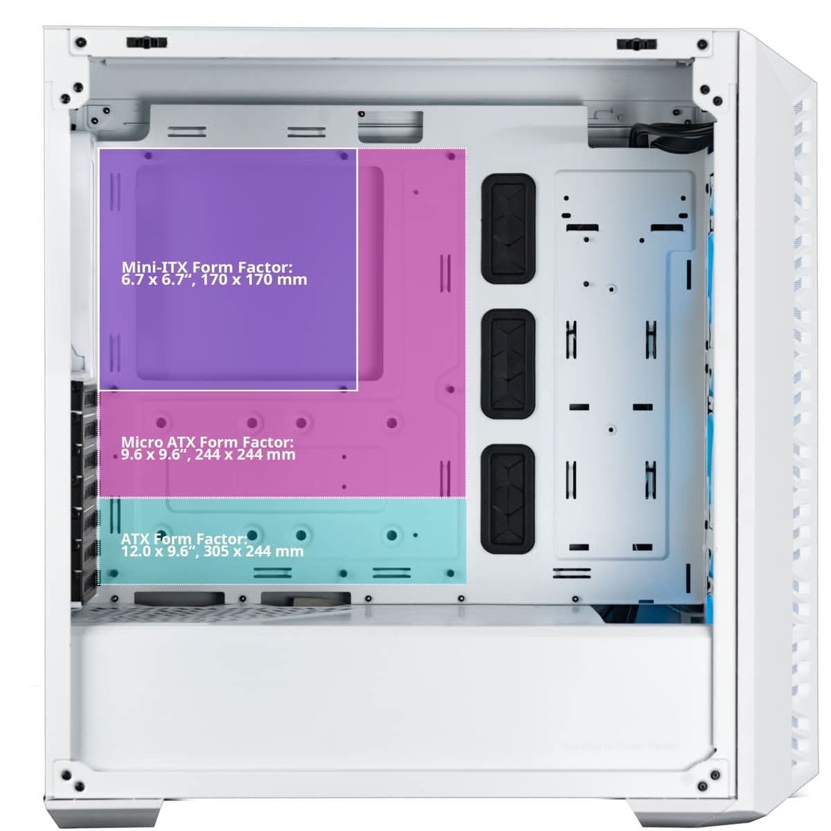 COOLER MASTER MASTERBOX MB520 MESH MID-TOWER ARGB E-ATX CABINET WHITE
