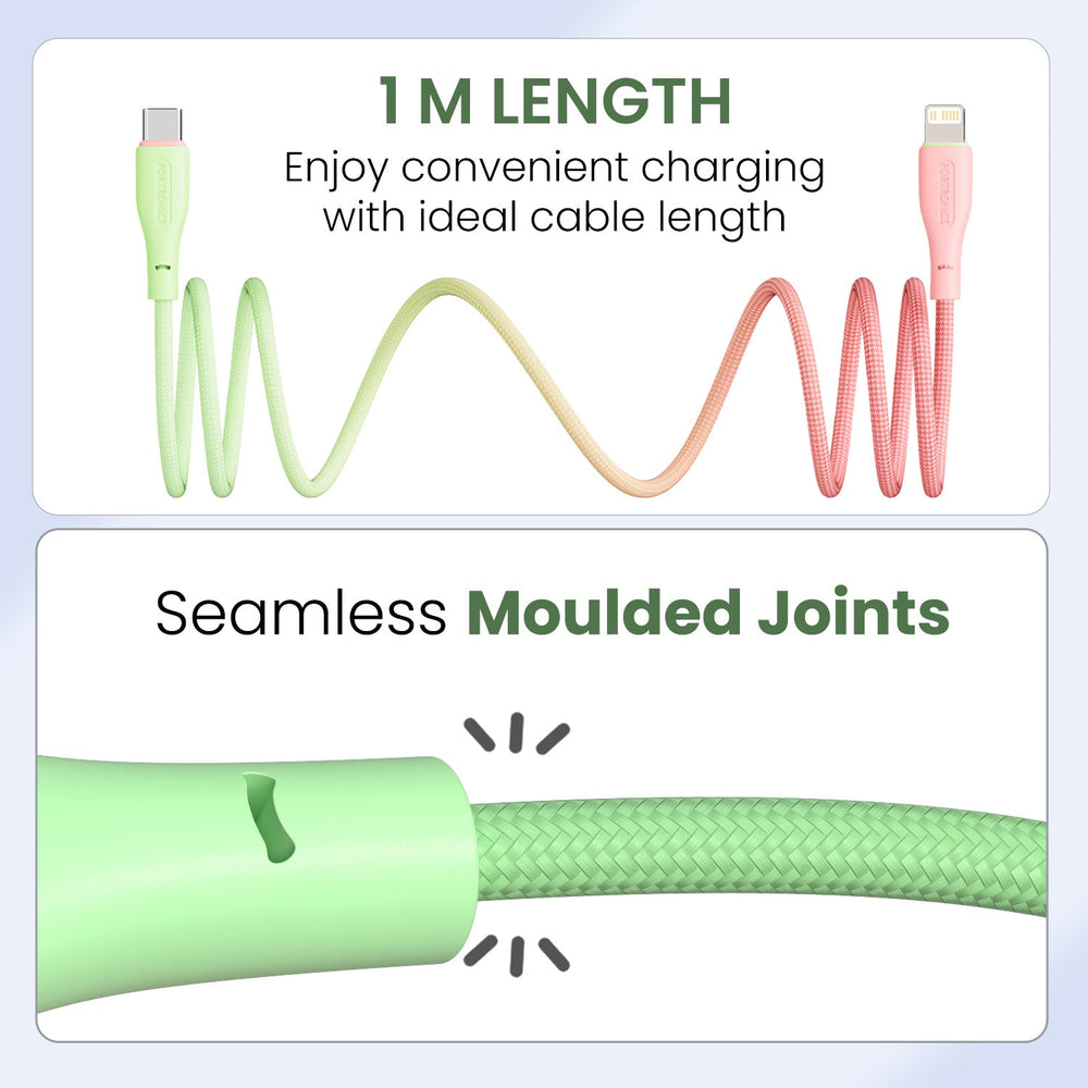 HUE X - Type C To 8 Pin 20W 1M, White+Blue