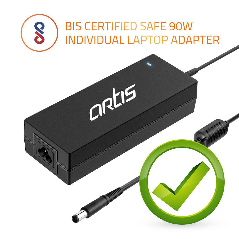 AR0902 90 Watt Laptop Charger/Adapter with Power Cord Compatible with Dell Laptops (19.5V/4.62A, Pin: 7.4 x 5.0 mm)