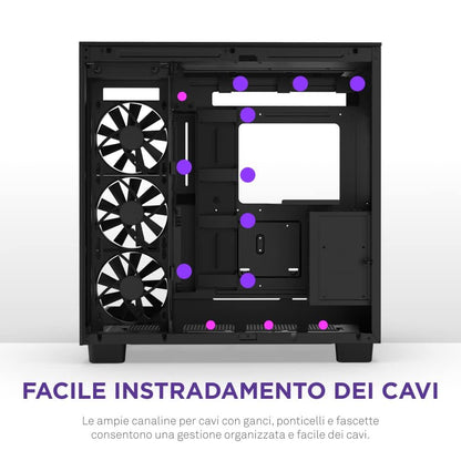 NZXT H9 FLOW RGB MID-TOWER ATX CABINET BLACK CM-H92FB-R1