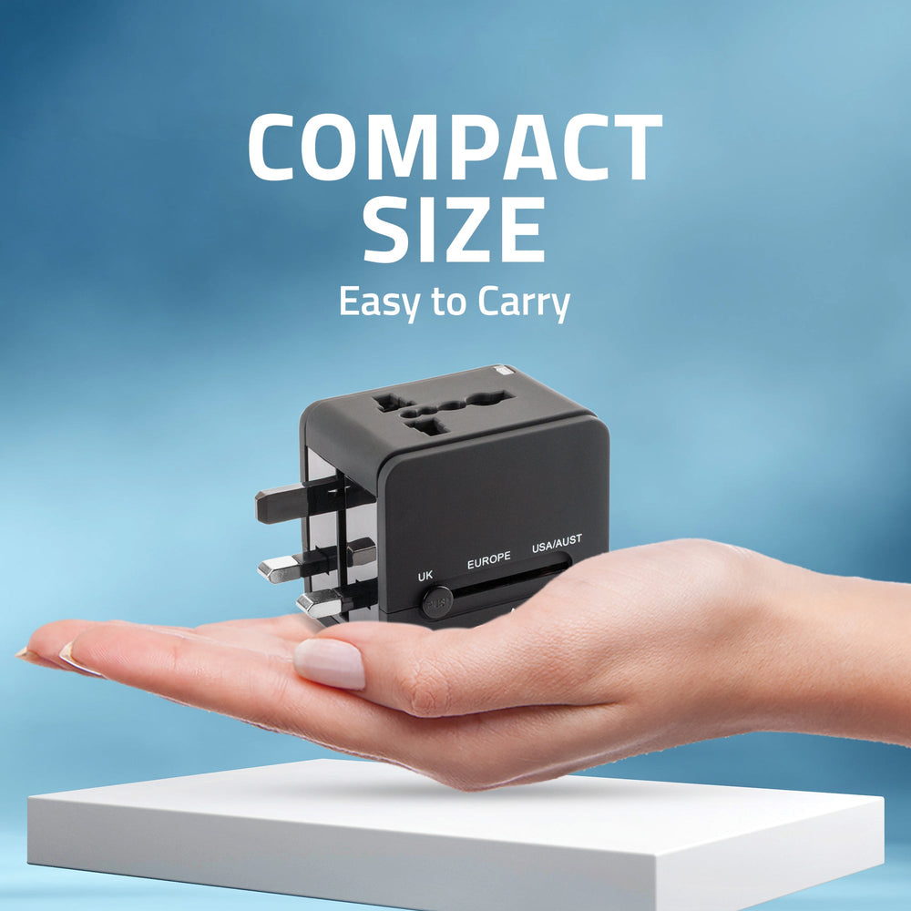 UV200 Universal Travel Adapter with 2 USB Ports & 1 Type C Port