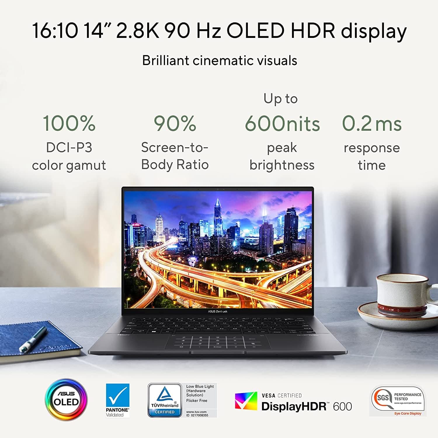 ASUS ZENBOOK 14 OLED UM3402YA-KM541WS [R5-7530U RYZEN/16GB DDR4/512GB SSD/NO DVD/WIN11 HOME+MSO/14.0 INCH/INTEGRATED GRAPHICS/1 YEAR/BLACK]