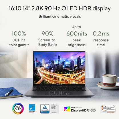 ASUS ZENBOOK 14 OLED UM3402YA-KM541WS [R5-7530U RYZEN/16GB DDR4/512GB SSD/NO DVD/WIN11 HOME+MSO/14.0 INCH/INTEGRATED GRAPHICS/1 YEAR/BLACK]