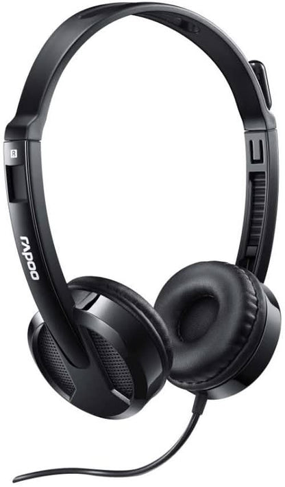 RAPOO H120 WIRED STEREO HEADSET - BLACK