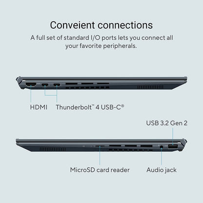 ASUS ZENBOOK FLIP 14 OLED UP5401ZA-KN501WS [CI5-12500H 12TH GEN/16GB DDR4/512GB SSD/NO DVD/WIN11 HOME/15.6 INCH/INTIGRATED GRAPHICS/1 YEAR/GREY]