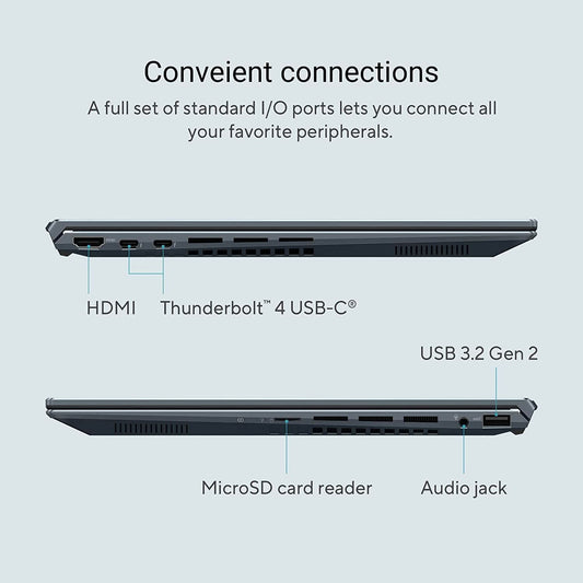 ASUS ZENBOOK FLIP 14 OLED UP5401ZA-KN501WS [CI5-12500H 12TH GEN/16GB DDR4/512GB SSD/NO DVD/WIN11 HOME/15.6 INCH/INTIGRATED GRAPHICS/1 YEAR/GREY]