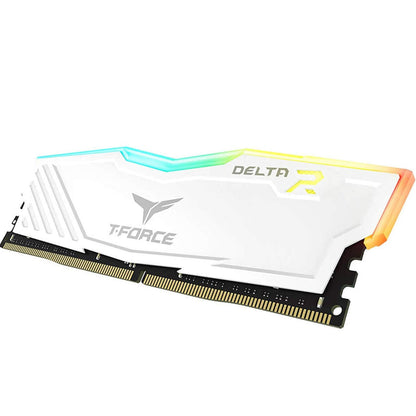 TEAMGROUP T-FORCE DELTA RGB 8GB (8GBX1) DDR4 3600MHZ WHITE DESKTOP RAM