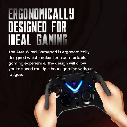 COSMIC BYTE ARES WIRED (BLACK) GAMEPAD