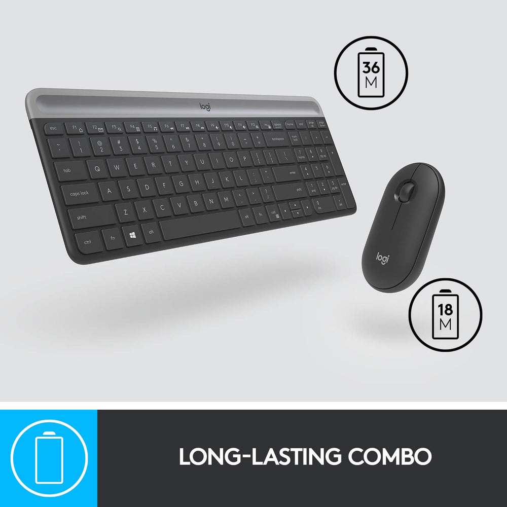 LOGITECH MK470 Slim Full Size Wireless Combo ( Graphite )