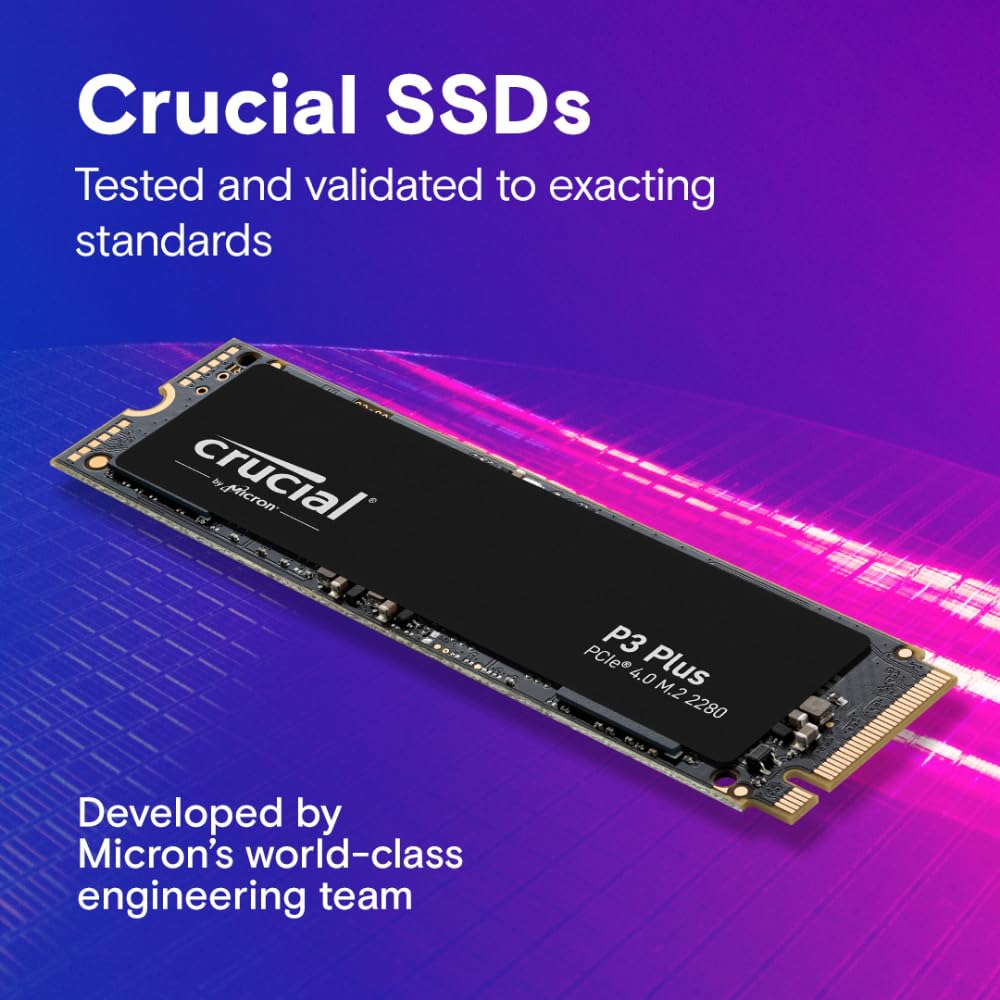 CRUCIAL P3 PLUS 1TB M.2 NVME PCIE GEN 4.0 INTERNAL SSD (CT1000P3PSSD8)