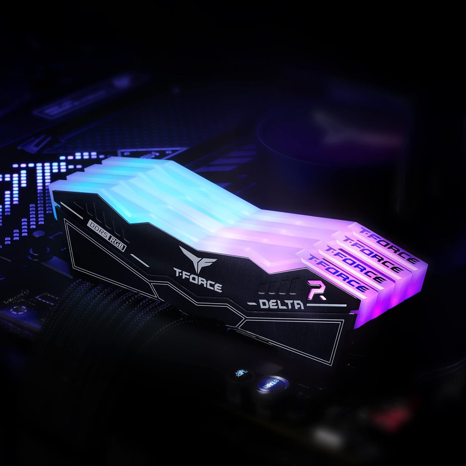 TEAMGROUP T-FORCE DELTA RGB 32GB (32GBX1) DDR5 5600MHZ DESKTOP RAM (BLACK)