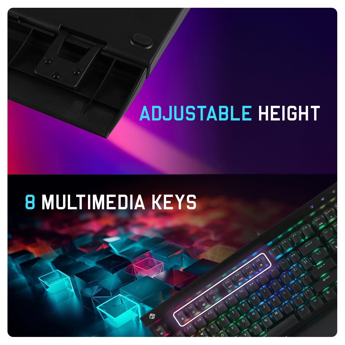COSMIC BYTE CB-GK-29 BLACK EYE PRO (BLACK) GAMING KEYBOARD BLUE SWITCH RGB