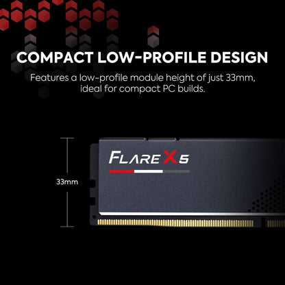 GSKILL FLARE X5 AMD EXPO 32GB (2* 16GB) DDR5 6000 MHZ CL36 RAM - F5-6000J3636F16GX2-FX5