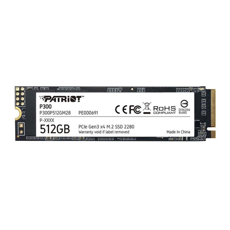 PATRIOT P300 512GB M.2 NVMe Internal Solid State Drive ( SSD )