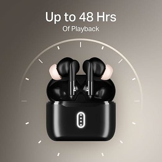 Boat Airdopes 141 Gen 2 TWS Ear Buds Wireless Earphones with mic (Active Black)