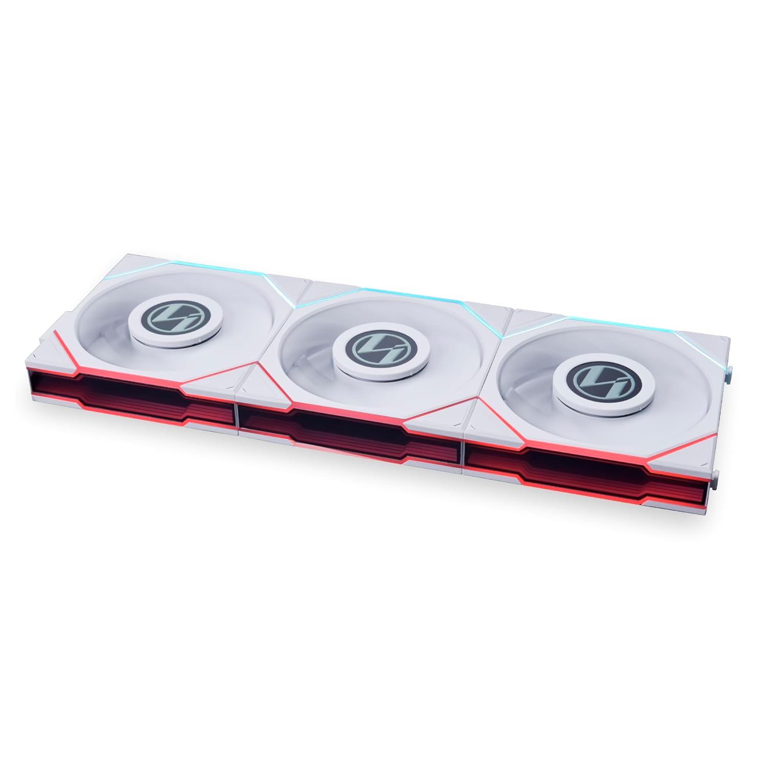 LIAN LI UNI FAN TL LCD ARGB WHITE 120MM CABINET FAN (TRIPLE PACK)