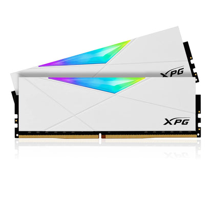ADATA XPG 16GB D4 3200MHZ SW50 RGB DESKTOP RAM WHITE AX4U320016G16A-SW50