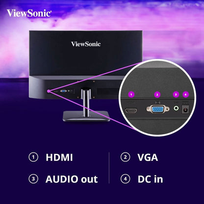 VIEWSONIC 60.96 CM (24") FHD IPS MONITOR FOR HOME AND OFFICE USE, 100 HZ, 1 MS RESPONSE TIME, AMD FREE SYNC, DUAL SPEAKER, WALL MOUNT, BEZEL LESS, EYE-CARE, SRGB104%, HDMI, VA2432-MH