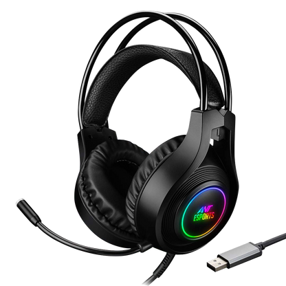 ANT ESPORTS H570 USB 7.1 SURROUND SOUND WIRED GAMING HEADSET- BLACK
