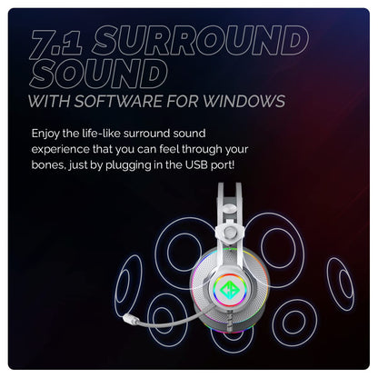 COSMIC BYTE PROTEUS RGB (WHITE) GAMING HEADPHONE