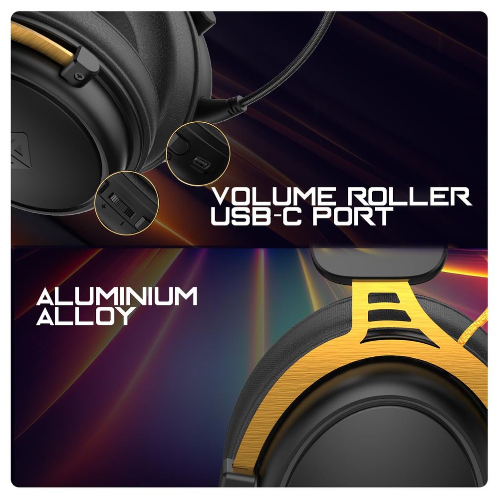 COSMIC BYTE Hades 2.4GHz Wireless+Bluetooth 7.1 Surround Gaming Headphone With Mic ( Black ) ( PC/P5/XBox )