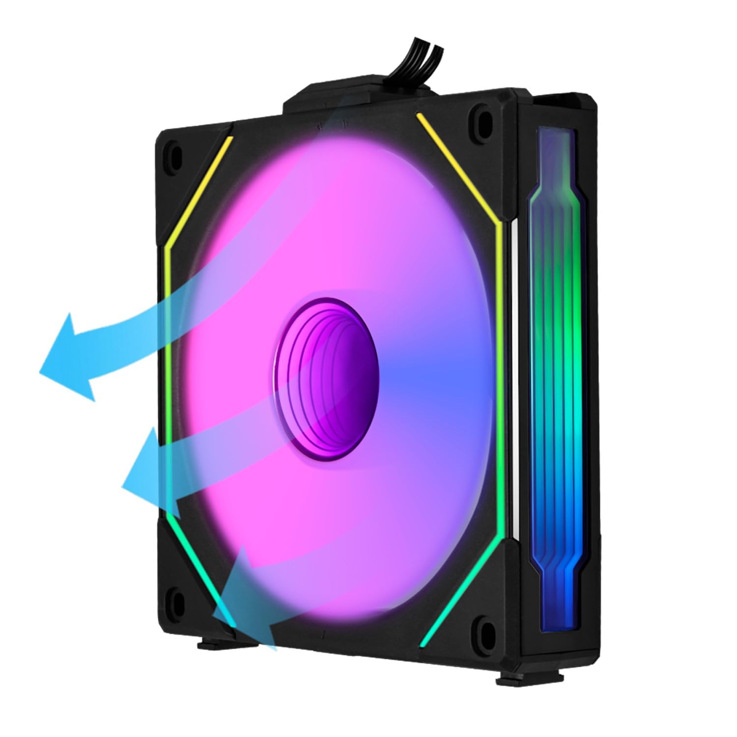 LIAN LI UNI FAN SL-INF REVERSE BLADE 120 INFINITY MIRROR 120MM ARGB SINGLE PACK CASE FAN, BLACK- G99.12RSLIN1B.IN