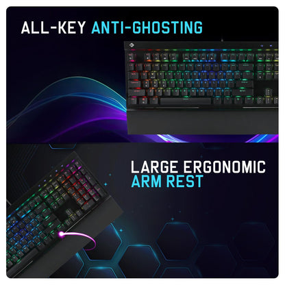 COSMIC BYTE CB-GK-29 BLACK EYE PRO (BLACK) GAMING KEYBOARD BLUE SWITCH RGB