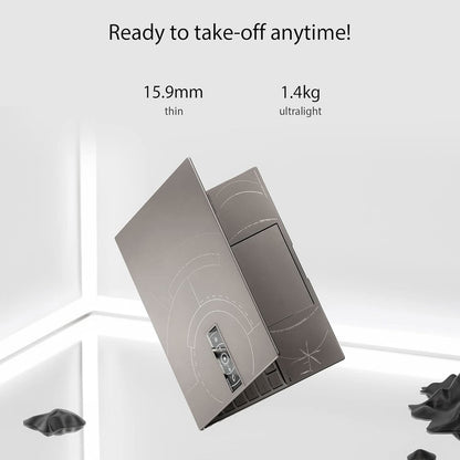 ASUS ZENBOOK 14X OLED SPACE EDITION,14 INCH (35.56 CMS) 2.8K OLED 16:10 90HZ TOUCH, CORE I9-12900H 12TH GEN,THIN&LIGHT LAPTOP (32GB/1TB SSD/WIN 11/OFFICE 2021/TITANIUM/1.4 KG),UX5401ZAS-KN901WS,INTEL