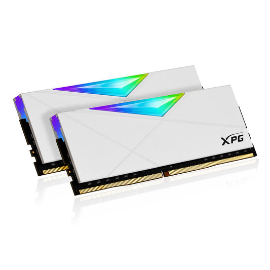 ADATA XPG 16GB D4 3200MHZ SW50 RGB DESKTOP RAM WHITE AX4U320016G16A-SW50