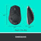 LOGITECH M720 Triathlon Wireless Ergonomic Gaming Mouse ( 910-004792 ) ( 1000DPI / 8 Macro Button ) ( Grey )