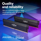CRUCIAL PRO 64GB (2X32GB) DDR5-6400 UDIMM CL40 BLACK CP2K32G64C40U5B