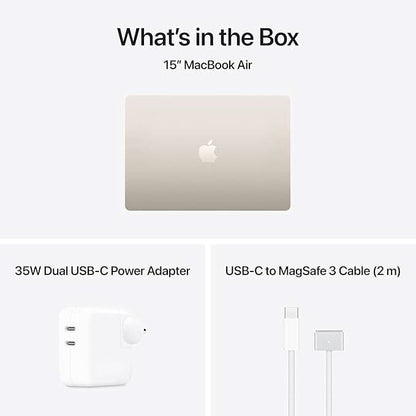 Apple 15-inch MacBook Air M5 chip with 10 core CPU and 10 core GPU, 24GB, 1TB SSD - Starlight