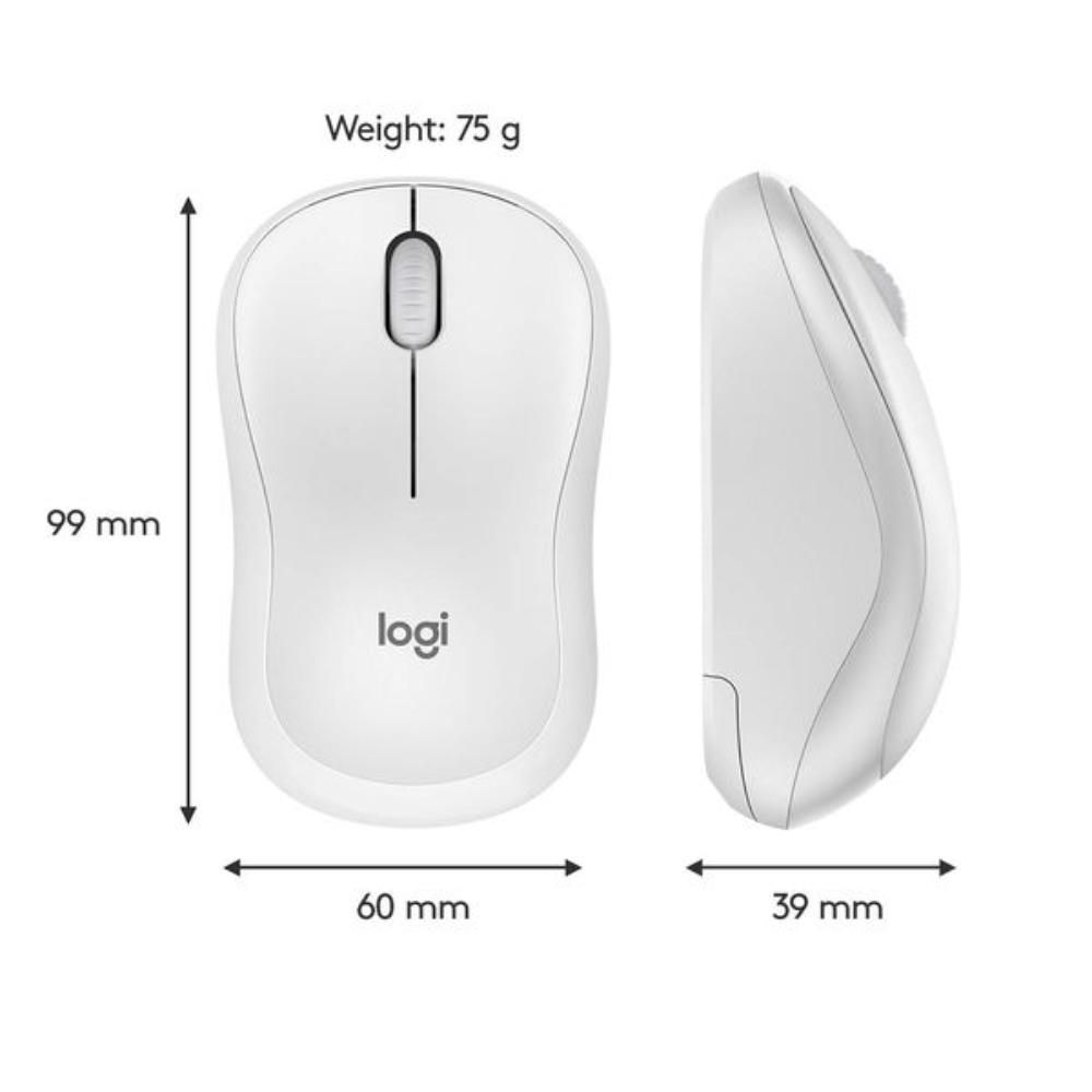 LOGITECH M221 Silent Wireless Ambidextrous Gaming Mouse ( 鈥?10-006130 ) ( 1000DPI / 3 Macro Button ) ( Off White )