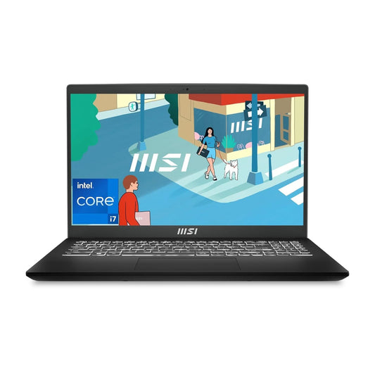 MSI MODERN 15 B13M-288IN 9S7-15H112-288 [CI7-1355U 13TH GEN/16GB/512GB SSD/WIN11 HOME/15.6 INCH/INTEGRATED GRAPHICS /1 YEAR(S)/BLACK]