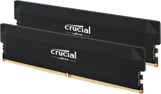 CRUCIAL PRO OC 64GB KIT (2X32GB) DDR5-6000 UDIMM CL40 BLACK CP2K32G60C40U5B