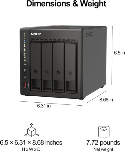 QNAP TS-453E-8G-US 4 BAY HIGH-PERFORMANCE DESKTOP