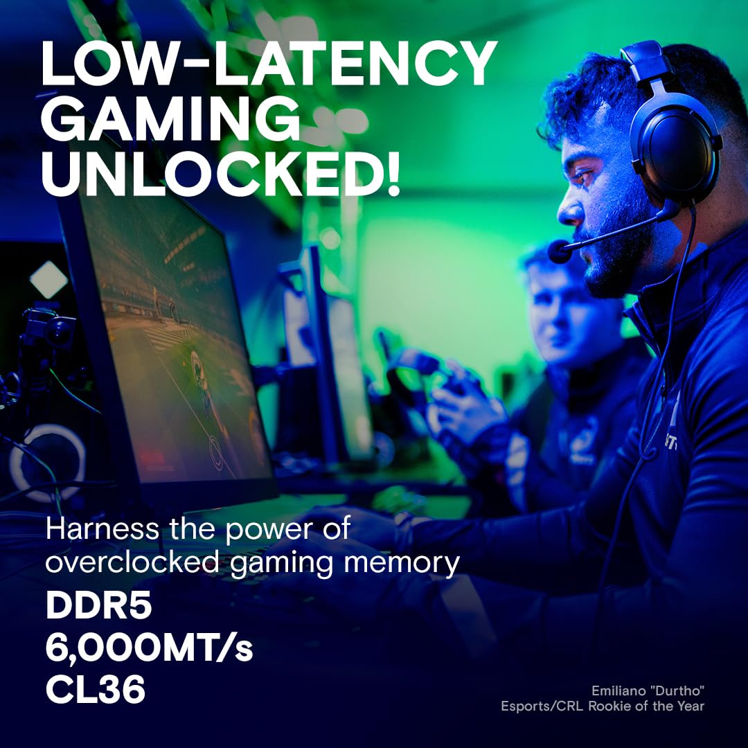 CRUCIAL PRO OVERCLOCKING 16GB DDR5-6000 UDIMM CL36 WHITE RAM CP16G60C36U5W