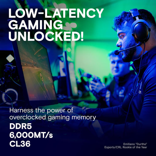 CRUCIAL PRO OVERCLOCKING 16GB DDR5-6000 UDIMM CL36 WHITE RAM CP16G60C36U5W