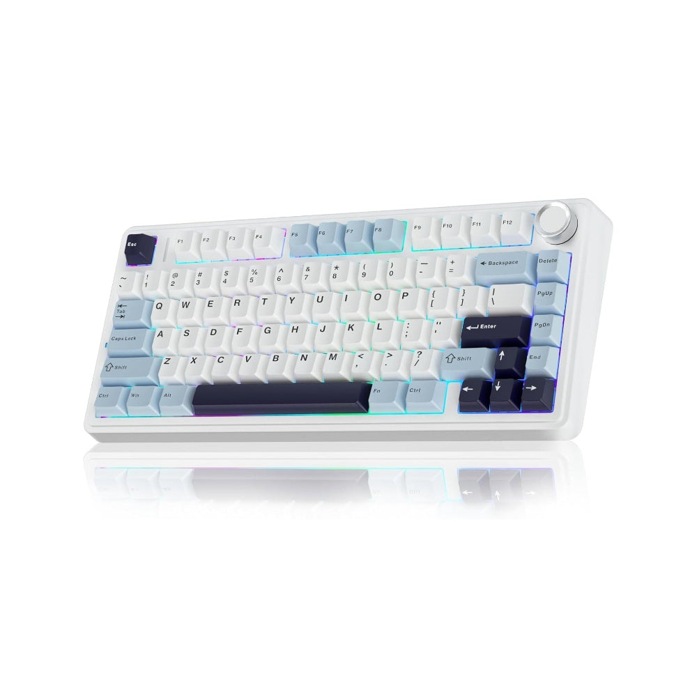 AULA F75 75% Mechanical Wireless Gaming Keyboard ( Ice Blue ) ( Ice Vein Switch ) ( F75IUV )