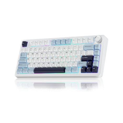 AULA F75 75% Mechanical Wireless Gaming Keyboard ( Ice Blue ) ( Ice Vein Switch ) ( F75IUV )