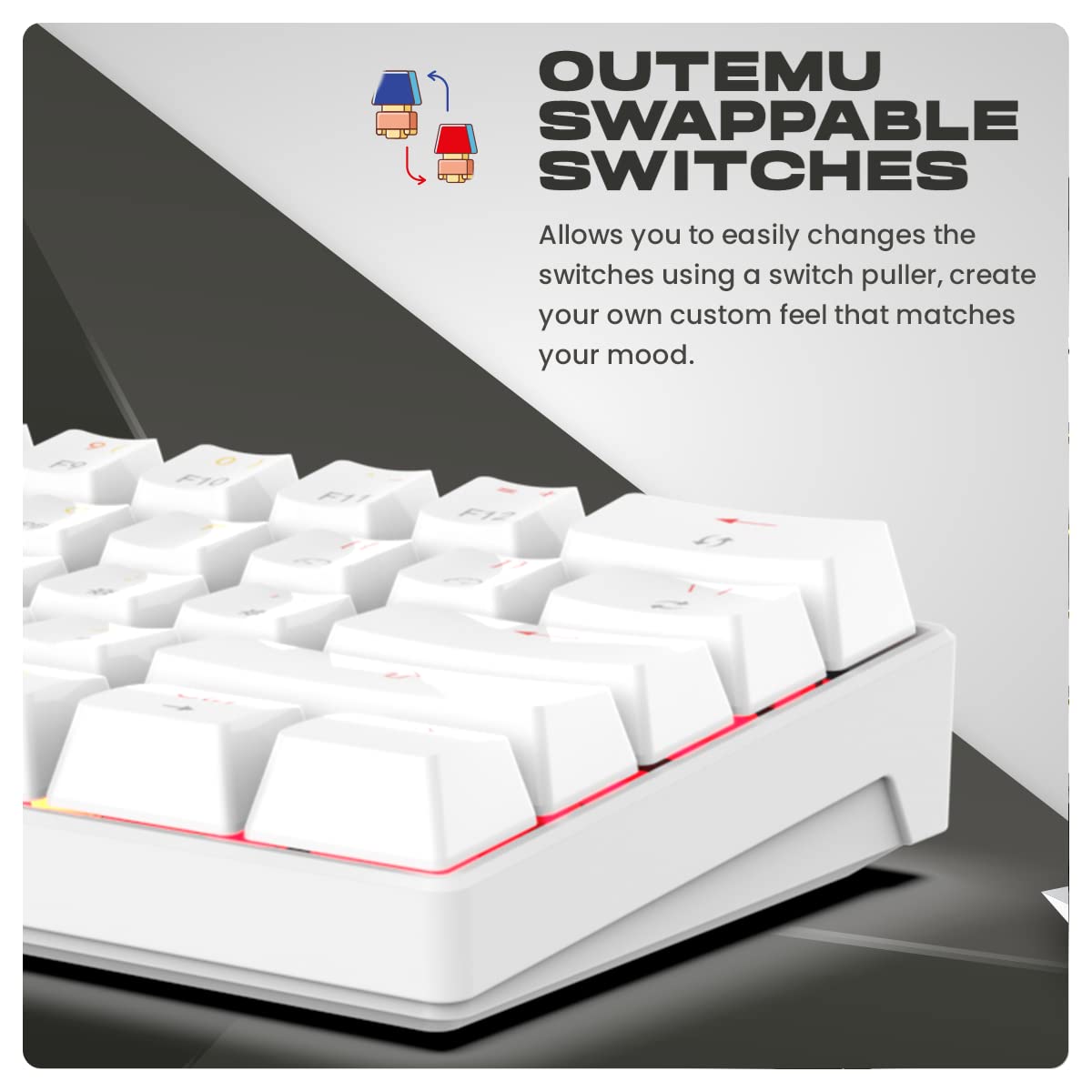 COSMIC BYTE CB-GK-32 THEMIS (WHITE) GAMING RGB KEYBOARD