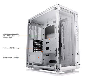 THERMALTAKE CORE P6 TG SNOW WHITE EDITION ATX MID TOWER CABINET