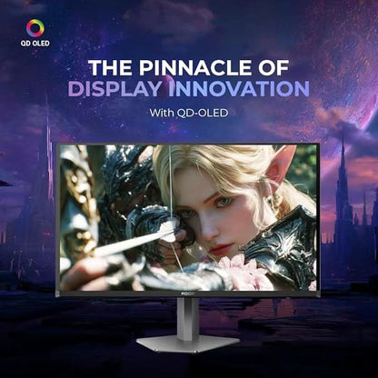 AOC Agon 27, QD -OLED , 240 Hz , 0.03 MS , 1000 cd/m² , HDMI 2.0 x 2, DP 1.4 x 2, USB-3.2 x1 , Speaker 5Wx 2 , HAS , sRGB 100% , DCI-P3 98.5% / Flicker Free / Multi Task ( PIP/PBP ) / Low IN out leg.