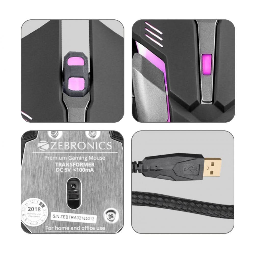 ZEBRONICS ZEB-TRANSFORMER GAMING KEYBOARD AND MOUSE COMBO