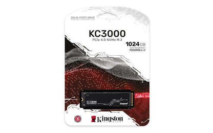 KINGSTON KC3000 PCIE 4.0 NVME M.2 SSD - HIGH-PERFORMANCE STORAGE FOR DESKTOP AND LAPTOP PCS -SKC3000S/1024G, 7,000MB/S READ, 3,900MB/S WRITE, BLACK