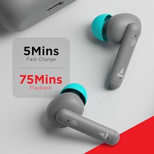 Boat Airdopes 148 TWS Ear Buds Wireless Earphones with mic (Cyan Cider)