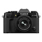 FUJIFILM X-T50 40 MP APS-C X-TRANS SENSOR|RETRO STYLE MIRRORLESS CAMERA|4K/6.2K VLOGGING|HIGH SPEED RECORDING FHD 240FPS|ADVANCE AF WITH 15-45MM OPTICAL ZOOM LENS F/3.5-5.6 - BLACK