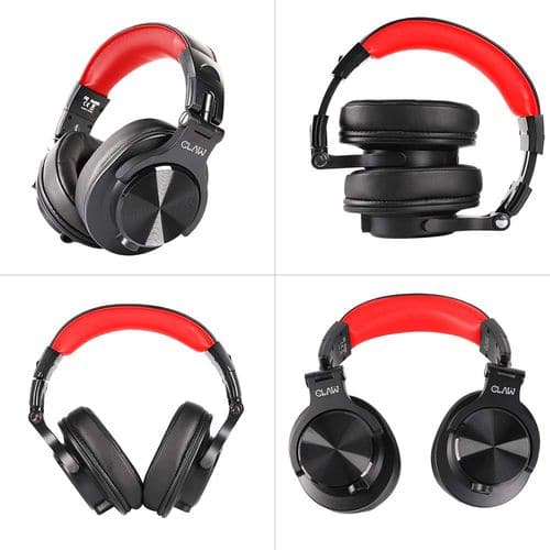CLAW SM50 DJ Wired Stereo Gaming Headphone ( Black Red ) ( PC / Mobile )
