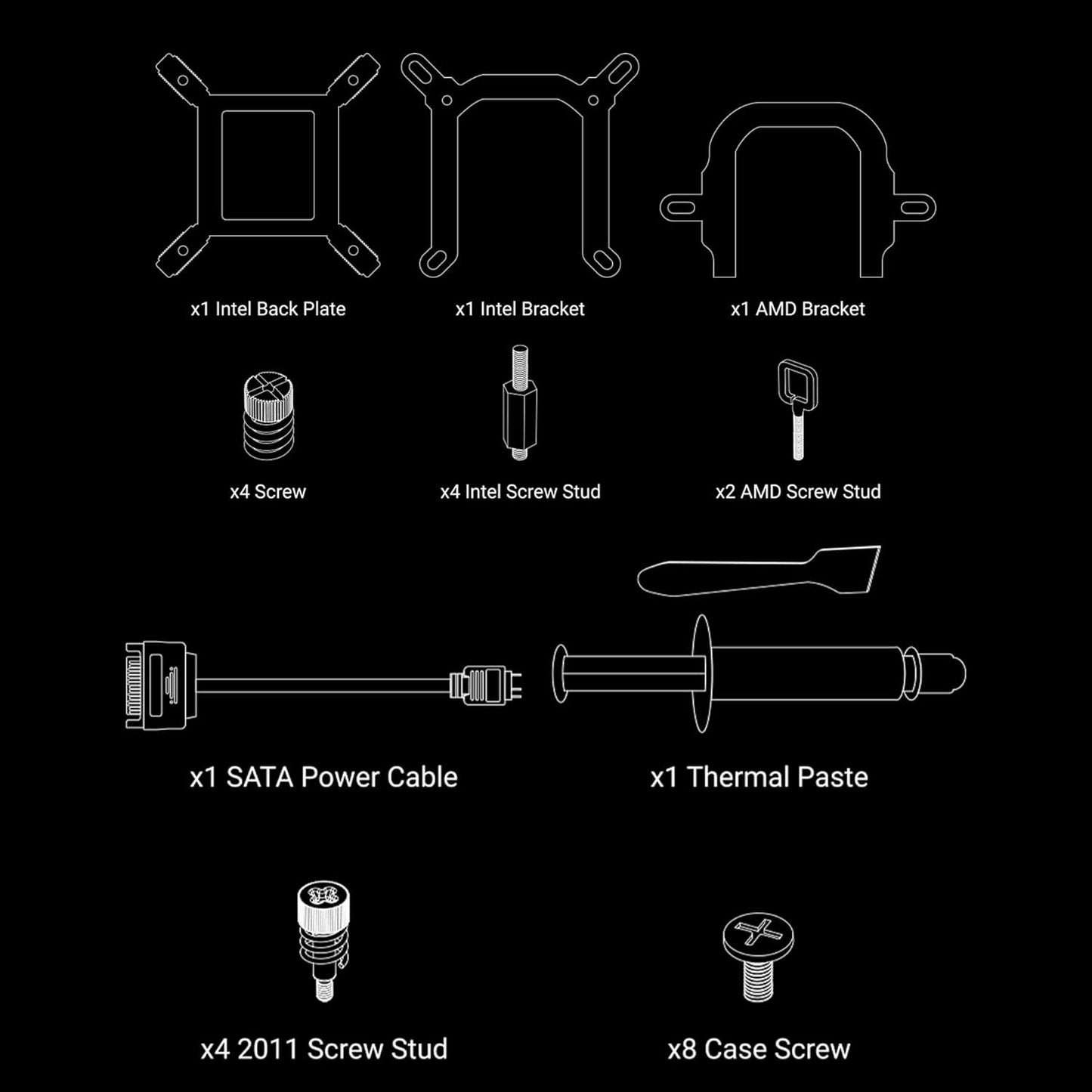 ANT ESPORTS ICE FLOW 240MM AIO LIQUID COOLER ARGB BLACK